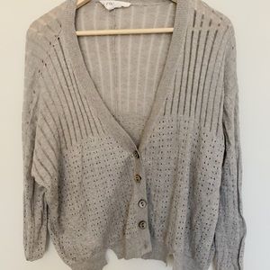 BCBG generation gray cardigan sweater